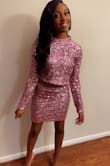 This to piece set is everything!!! OMG it is sooo pretty!!! I bought this for my daughter homecoming and she receives so many compliments! She typically wears an extra small or small. I ordered an extra small but they mistakenly sent a small which was perfect because the extra small would have been too small! This two piece set is a must buy!!!! Trust me you will love it! - Denessa J.