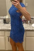 I bought this dress at the last minute on a whim for a wedding. Used the websites sizing estimater and it told me what size I should order. Shipped quickly and arrived fast (I did pay for expedited shipping - like I said, last minute). I tried it on and it fit perfect! Returned both the Amazon dresses I was considering wearing! Back was so pretty and the material was thick and felt high quality. I felt pretty and dare I say it, even sexy in this dress! - Rebecca H.