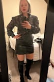 Fits higher on the waist. A little shorter than I thought but still cute! - Jennifer O.