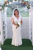 The dress was perfect! I'm short so I had to have it hemmed, but also im XL in the waist and L in bust and hips. So I did also have the bust taken in as well. But considering how affordable the dress is to begin with, it still was cheaper with alterations than any other dress from any bridal shop! I didn't want it tight on my mid section so I did get the XL and I was very pleased with how the dress fit. I hope thus review helps as the other reviews helped me! - Emily E.