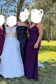 I wore this dress to a friend's wedding and got so many compliments. It was classy and simple but really highlights your curves! The fabric was stretchy, so I was dancing around for over 12 hours without being uncomfortable. 100% recommend it to anyone! The only downside is that it is a little long... I'm average/tall (height-wise) and had to wear platform heels to keep the dress from dragging. - Aline A.