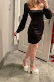 I'm obsessed with these and they're really comfortable for how high they are. I get a lot of compliments on these shoes and people are always asking where I bought them. Love the rhinestone detail, too! - Annie K.