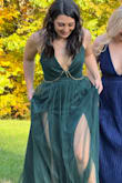 People couldn't get over how amazing this dress is. It's super long so I had to hem it but I loved the open back and the double slit ended up being perfect and not too revealing like I was initially worried it would be. I might size down to an xs because it was long and about 1 inch too big around the waist. Also the color is a bit bluer than the pic on the website but I still liked it. - Sydney V.