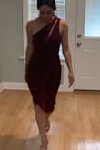 This dress is beautiful and classy but it does run large. I would recommend sizing down. I usually fit an XS with Lulus dresses but this dress was very loose and also a little too long. It was worth getting the dress tailored because I really liked this dress. - Elida M.