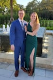 This is my new go-to wedding guest dress (especially for fall/winter weddings). I wore it to a fall wedding in Florida (with a scarf as a shawl when it got cold) and it was perfect. Lot's of compliments, including from my fiance's grandfather who phrased it as "that's a nice dress you're barely wearing" XD That said it's really not that scandalous (in my opinion), the slit sits firmly on my thigh (no risk of underwear exposure, and there's enough fabric to keep your legs covered when you sit if you prefer.

The off-shoulder looks great, and the waist hugs me just enough to add curves to my very flat-chested (36AAA) athletic frame. Highly recommend! - Danielle W.
