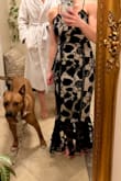 Bought this for a wedding rehearsal dinner. It is so flattering on my figure! Minus my boobs, I generally have no curves. This dress makes me look like I actually have hips! So excited to wear it. The material is a little itchy in the cups but I'll deal with it - Ceylan C.