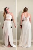 We're thinking of a more casual vibe for our wedding, and I looooove crop tops so I thought this two-piece dress would be a winner for sure, but I just didn't love it. It's cute, but the skirt is almost too full (it's lined with more fabric) so it feels pretty dressy and heavy. It's also super long, even with heels I suspect virtually everyone would need to get it hemmed (and I'm a pretty leggy gal!). It fits true to size, and is a great price for the quality (as are all Lulus dresses!), just wasn't my "yes" dress. - Danielle W.