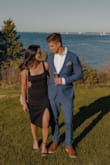 Wore this to a wedding recently and it was super comfy and received a ton of compliments. The only thing I can be nit picky about is the straps are kinda loose and kept falling off my shoulders while dancing. - Jordan L.