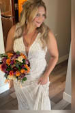 The dress fits a little tight but it was bearable! A beautiful dress! You would never know it didn't cost a fortune!! - Amanda H.