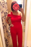 This jumpsuit is so comfortable I absolutely love it. I want it in the black too. Got many, many compliments and asked where I got it many times. So Lulus got a lot of free promo. Highly recommend it. I did have to alter the strap and the length I'm only 5'3 but after that, it fit perfectly. I used it for my 45th bday and felt awesome! - Edna I.