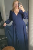 I ordered this dress for an upcoming wedding in Zion National Park. The fabric is very light and flowy, but has a underlay so you can't see through it.  I cannot wait to wear this dress. The material is very comfortable and great quality - Holly H.