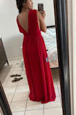 I got this in a size 6 and while it zipped up perfectly, the straps were falling down due to my small bust. I ended up getting it hemmed at the shoulders and at the bottom because I'm 5'1 and it was way too long even with heels. Besides that, I love the look of this dress. It's not form fitting so fits comfortably but still gives those sexy vibes with the cut. - Melanie M.