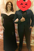 This dress was so comfortable and beautiful. I was a little worried about the off the shoulder fit due to my curvy size and large chest. But the dress has the grip tape on the top bust and the back and kept everything in place all night. The length was perfect with a pair of 3 inch heels. - Alicia W.