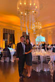 I wore this for the indoor wedding. It was elegant and chic but you have to be careful when dancing. The seam on the shoulders is weak and it ripped after wearing it once. It's lacy so it wasn't as visible, yet disappointing though. I should've asked for a refund but I already wore it so I didn't. - Jasmine O.