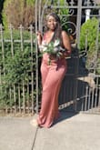 The fit was great. It showed a little too much cleavage for my wedding ( DDs)so I used small safety pin. But all in all, gorge!! - Stephanie B.
