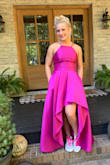 This dress looked amazing! She looked beautiful. She did have to have it hemmed in the back only because she is very short and did not want it to drag around behind her. - Rachel F.