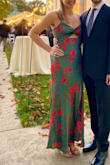 Back bubbles and fabric underneath shows through. I originally was going to wear a sticky bra but the top fabric flipped down (exposing my boobs) so could not wear a bra. Overall I think it looked cute in pictures but not a high quality dress. - Samantha M.
