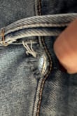 The fit is fine, but the fabric itself is very thin. Usually, not an issue, except a hole somehow tore at the back waistband seam. I've never seen this before. And since it's been worn and washed, Lulus will only give me 30% for a pair of $74 jeans I wore once. - Aubrey G.