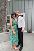 Got this for a fall wedding and it was perfect! Super flattering and comfortable, the color is great. I like that the lining is darker, it makes the floral sheer layer pop. It's a teeny bit loose on me, particularly under the arms, but not to the point where I would size down. I loved it and got lots of complements. It's really flowy and perfect for dancing! - Elizabeth B.