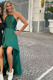 An elegant and comfortable dress. The zipper is difficult to get over the seams at the waist but once you get passed that it's perfect. - Jennifer M.