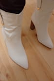Went up half size to give my toes room (based on other pointed boots from Lulus) but felt like my foot was sliding around too much to wear them for any amount of time. Just not a great fit for my feet. - Jennifer B.