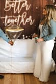 I wore this for my engagement party and got so many compliments! I'm 5'9 and it's hard to find pants that don't run short, this fit perfect. The quality is very high end and the fabric is really great. It isn't see through at all for being WHITE! I loved it so much I can't wait to wear it again! - Michelle M.