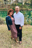 I originally ordered a small but had to trade in for a medium to fit my bust. I'm a 32D. Otherwise fit perfectly. It was a perfect dress for a wedding! I paired it with a jacket because of the weather but it was great! - Katy P.
