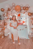 This dress is so beautiful! It's true to size. The material is very nice. I wore it on my Bridal Shower and it fits me perfectly. I love this dress and would definitely save it. I'll wear it again and again on different occasions. - Jane P.