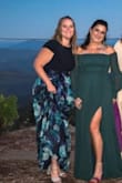 This dress is just GORG! Bought it for a Fall wedding in VT & it couldn't have been more perfect! Fit is super flattering! And my busy gal squad, boob tape is your best friend w/ this dress! I did have to get it hemmed only slightly as it's long. And my rainbow Betsey heels were a perfect stunner accessory! - Beth G.