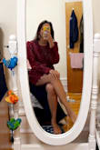 It fits perfectly and is a beautiful shade of wine. - Saachi S.