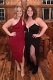 This dress hugged in all the right places and the color is fall perfection! Always perfectly dressed up in your favorite heels, but don't be afraid to throw a Jean jacket over when the fall air gets crisp at night! - Katie P.