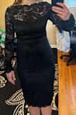 I looooved how this dress looked on the model but I was disappointed when it arrived. It feel cheap and lacked the "structure" I wanted it to have. It was very thin- not see thru.  Ended up returning it but I wanted to love it. The length is great! - Solana B.