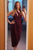 This dress is higher quality than I was expecting. The fabric is thicker and feels pretty durable. The one shoulder and front slit look so cute! I wore it to a wedding and was able to dance very comfortably in it. The zipper does tend to get stuck at the waist, but it hasn't broken for me like others have reported. - Julia H.