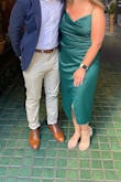 Fits nicely, just a little big up top. Comfortable also! I wore to a wedding and got so many compliments - Ashley K.