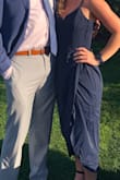 This was an awesome purchase, I wore it to a wedding this fall and got so many compliments! My boyfriend and parents both loved it, so that's a win! The dress is simple enough to re-wear and dressy enough for any occasion. My only complaint is that it was wrinkly, but I didn't iron it so that's on me I guess! Warning, steaming while you shower will not be enough! Also, when I first put it on, the top definitely was a bit loose, but as I ate and drank during the reception I  was glad for the extra room! Nice work on a classy, but flattering dress. - Thomas S.