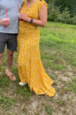 I'm 5'3 so this was a bit too long for me. Could have probably had it hemmed. I also should have sized up as it was a little too tight on me. Overall, very cute. - Ashley K.