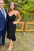 Perfect dress for the fall wedding I went to. It did run large and I would have gotten a smaller size but since it is black it was not as noticeable. - Alyssa K.