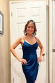 Fits great! Material was better than expected. It looks more elegant than in pictures. Wearing it for wedding. Great price. Would've bought it even without the promo discount. Got an XS - Tiffany