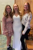 Absolutely loved this dress! It was slightly see through even with two layers of material, but I also didn't have time to find shape wear that matched. This dress had enough wiggle room & was breathable which was nice as I had a c section one month ago and it didn't hurt the incision at all! - Erica S.