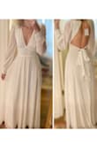 This dress exceeded my expectations! The quality is great & the white fabric is not see through (except a little bit on the top/bust area, but it's not really noticeable). I'm 5'11" & this was the perfect length - It touches the floor if I'm barefooted. I'm more of a pear shape & the fit of the dress is very flattering. - Ariel F.