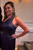 Lg was too tight. XL was a smidge too big! But this was a lovely dress!!!! - Jessenia C.
