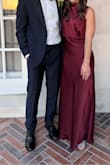 Loved wearing this dress for a formal fall wedding. Material is on the thin side but lays nicely (wore spanx just in case). Perfect length with heels for my 5'4" height unlike most dresses that are too long and need a hem. Could fit a much larger bust size since the top is loose. Will likely wear again for a holiday event! - Taryn E.