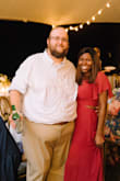 I wore this dress to a wedding in South Carolina. It was a bit humid and I did sweat a little but the material dries quickly and it wasn't noticeable. I received many compliments and I felt very elegant the entire evening.  Over all an awesome dress. - Wilisha L.