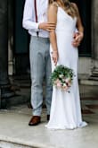 I ordered this dress for our elopement in Italy and it was perfect! The dress is very comfortable and the quality is amazing for the price. I did have the back and straps altered as well as some small adjustments in the waist and chest but I left the length as is. I was able to pack it into my carry-on as well which was an added bonus! - Taylor R.