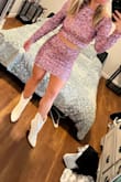 So cute and comfortable. It's almost perfect, just a tad tight, but I think a medium would possibly be too big. So, I am happy with the fit. I can't wait to wear it for my bachelorette party. I am 5'4" and 138lbs. - Halley S.