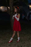The dress is soft, comfortable and beautiful red. I wore it for my Halloween costume! - Laurie P.