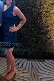 Fit like a glove, not to short and looked so classy. Usually not a blue gal but I actually loved this dress! - Hannah C.