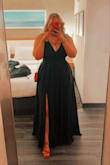 I picked this dress for the Military Ball and it was absolutely perfect! It fit so well and I got so many compliments. I love the slit, it made the dress super easy to walk in and it showed off my super cute red heels. I highly recommend this dress for any occasion! - Lilly R.