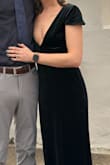 Wore this for a wedding and loved it! Very classy but I'd imagine it'd be difficult to wear if you were very chesty. Boob tape required 1000%! But fit great and loved the color! - Molly M.
