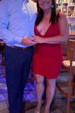 I bought this for my 47birthday! Perfect if you have small to medium boobs. I am 38B. If you have a bigger bust it will just be more voluptuous. I did feel like when I sat down it was a risk for nip slip but overall great bodycon dress. - JAN S.